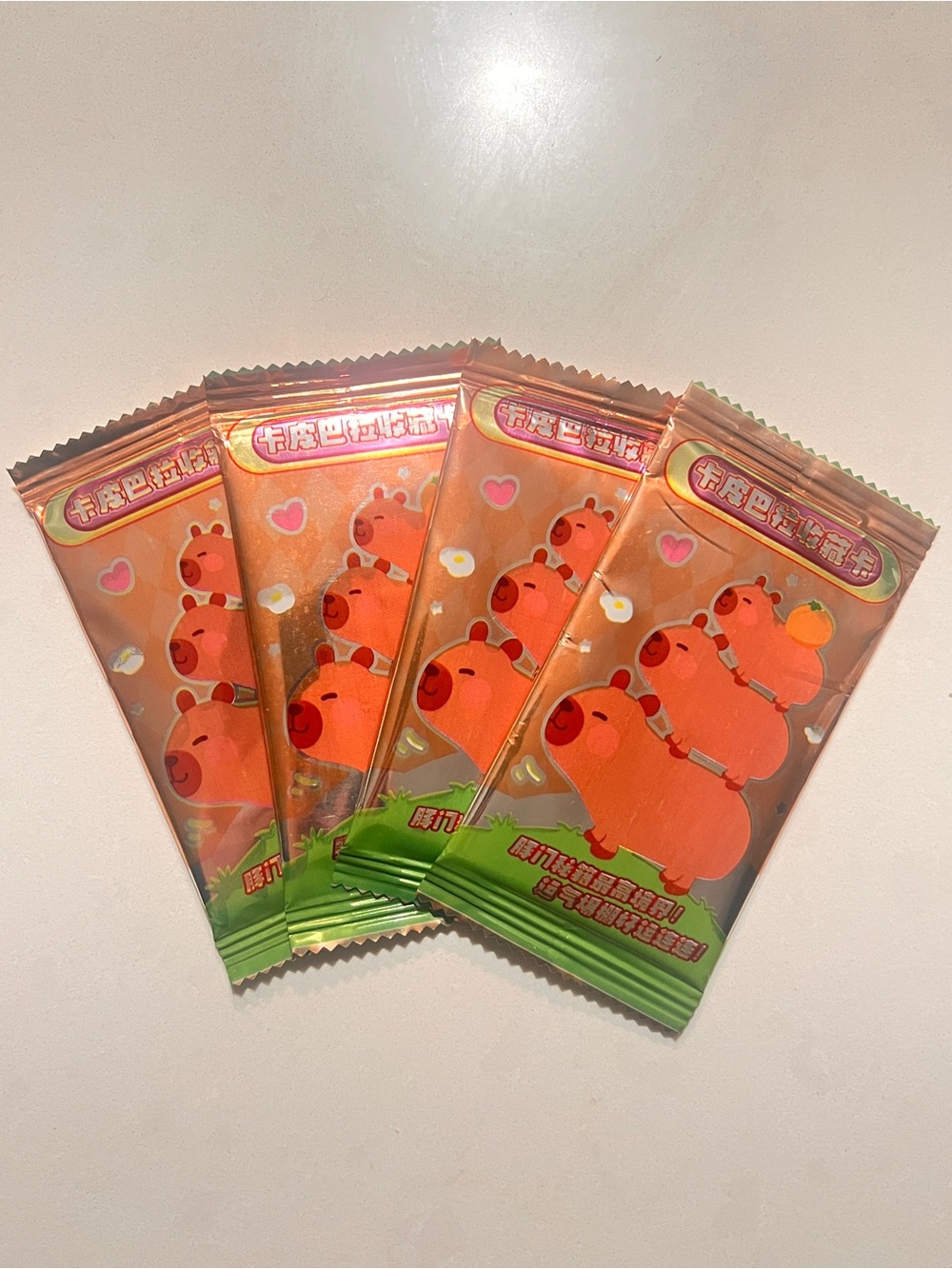 CAPYBARA TRADING CARD PACKS - set of 4